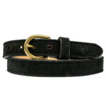 Black Carpincho Belt handmade in Argentina by Estribos