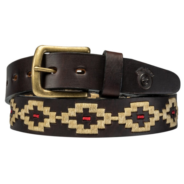 Pampa polo belt in cream handmade in Argentina by Estribos