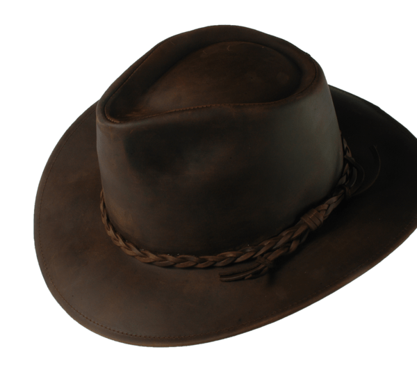 Fedora - Brown Waxed Leather