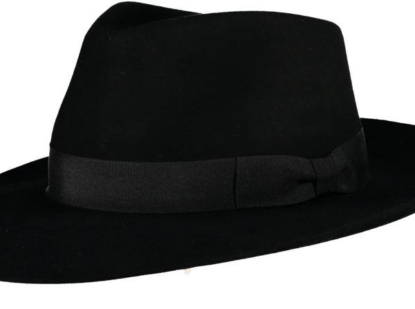 Black 'Ha' Fur Felt Hat