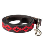 Pampa polo dog lead in red handmade in Argentina by Estribos