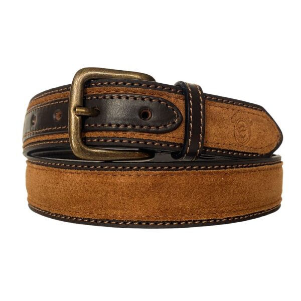 Brown Suede Belt - San Julián Nutria