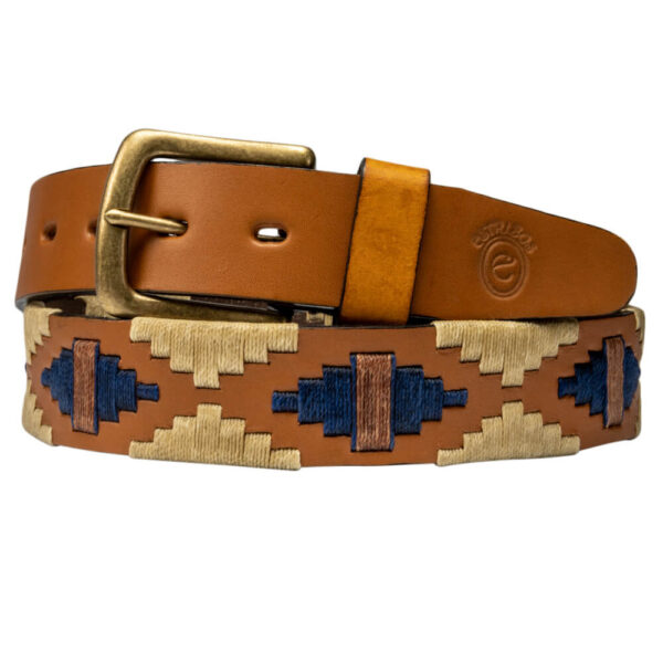 Men's Polo Belt - Greek Key Pattern - Gaucho Belt